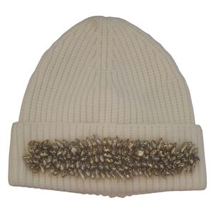 RACHEL ZOE Bling Gem Crested Knit Beanie